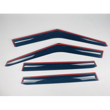 Дефлектори вікон Mitsubishi Outlander 2022+ з нерж. хром полоскою-1